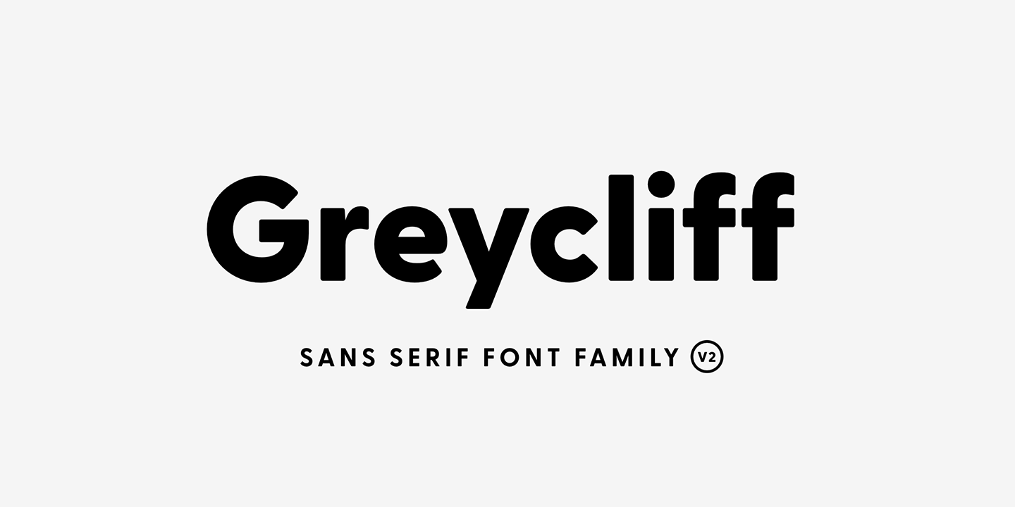 Przykład czcionki Greycliff CF